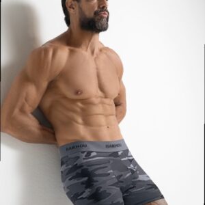 Bóxer de Algodón y Lycra Estampado Camuflado Militar