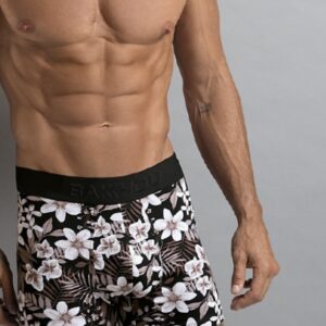 Bóxer de Algodón y Lycra Estampado Floreado
