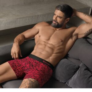 Bóxer de Algodón y Lycra Estampado Manchas